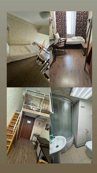 Хостел Тверская 5 Москва Небольшой двухместный номер с 2 отдельными кроватями-1